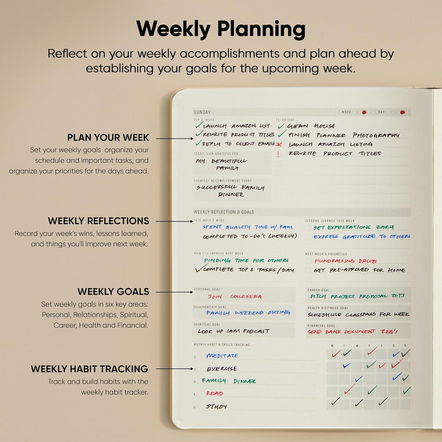 Dated, 2026 Planner, 5.8” x 8.3” - The #1 Productivity Planner to Achieve Your 2026 Goals - Planner 2026-2027 by PRODUCTIVITY STORE (A5, GREY)