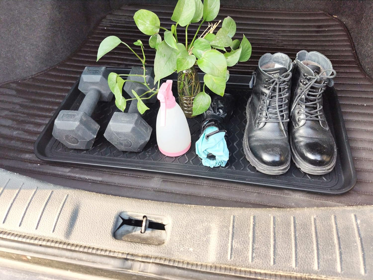 Large Multifunctional Boot Tray 2 Pack Boot Mat Washable Indoor or Outdoor Tray Mat Doormats for Shoes Boots Plants Pots Paint Tins Pet Bowls Car Storage, 30 x 15 x 1.2 Inches