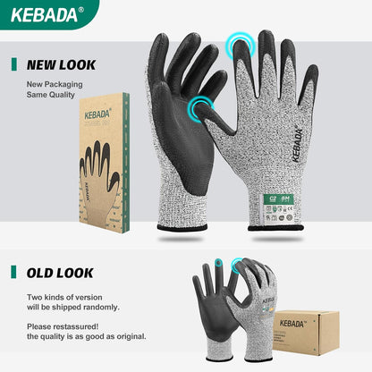 C4 Cut Resistant Gloves, ANSI A4, 100% Food Grade, 1 Pair, Medium | Food grade cutting gloves, glass-free & steel-free, breathable, washable. Ideal for meat cutting, slicing and oyster shucking