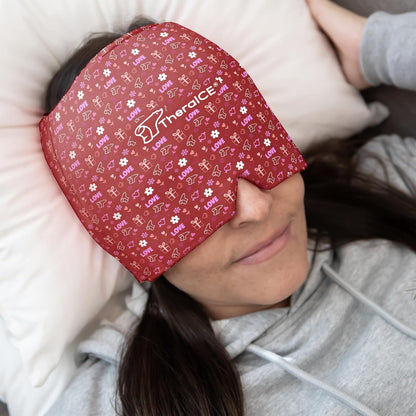 TheraICE Migraine Relief Cap, Headache Ice Pack for Tension Headache Relief | Cold Compress Eye Mask for Sinus Pressure, 360 Degree Compression Head Wrap, Hangover & Stress Relief