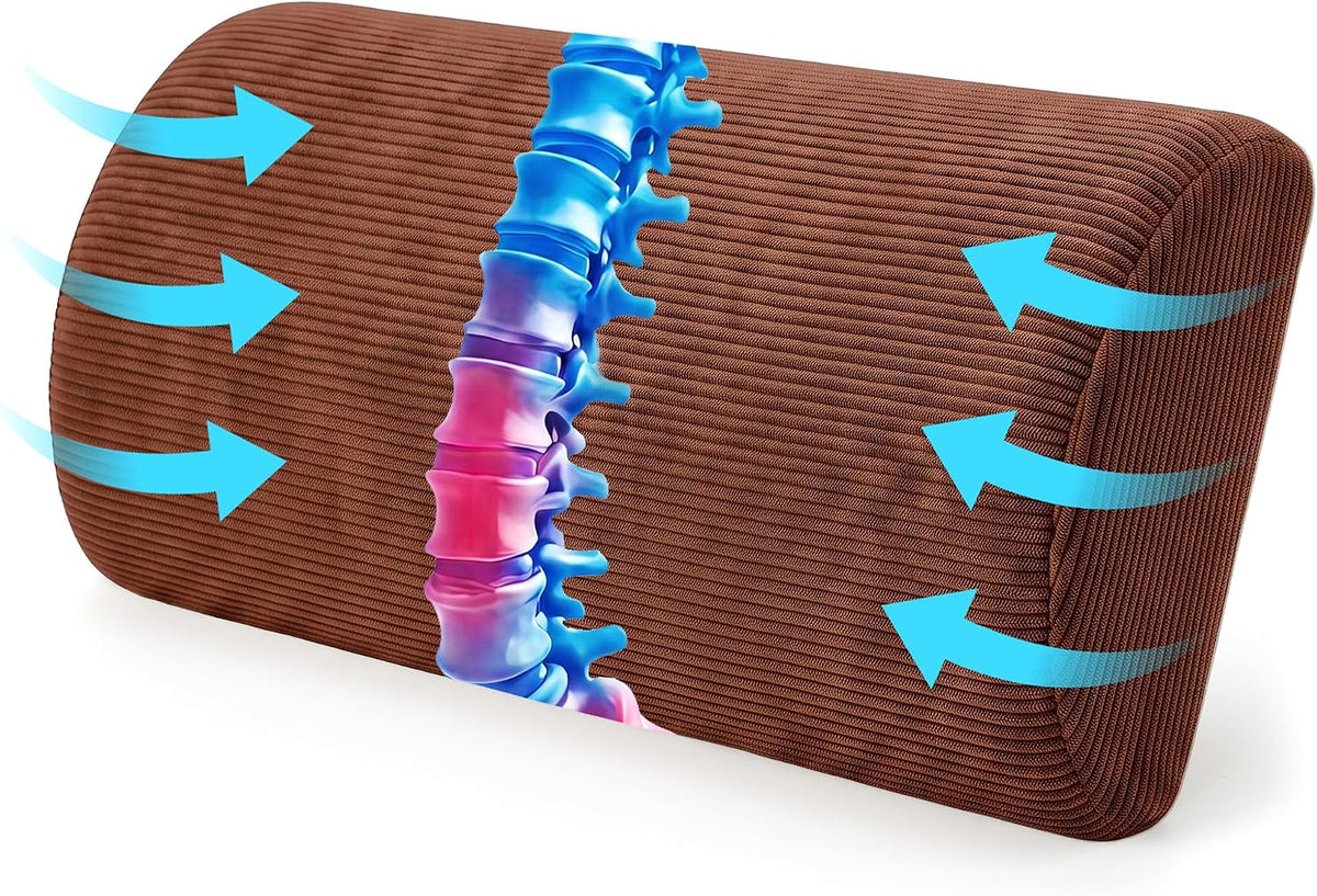 XIAIJIA Lumbar Support Pillow for Couch, Recliner Chair, Office, Gray