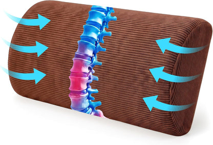 XIAIJIA Lumbar Support Pillow for Couch, Recliner Chair, Office, Gray