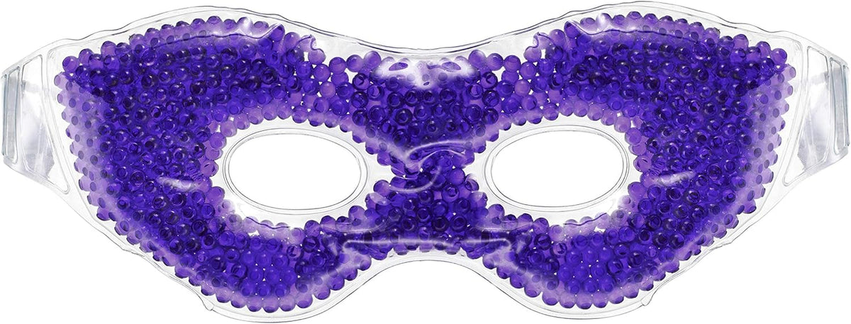Eye See Gel Eye Mask, Orange - Cold Compress Ice Pack with Gel Beads - Microwave Safe for Heat Therapy - Great for Puffy Eyes, Dark Circles, Dry Eyes, Soothing Headaches