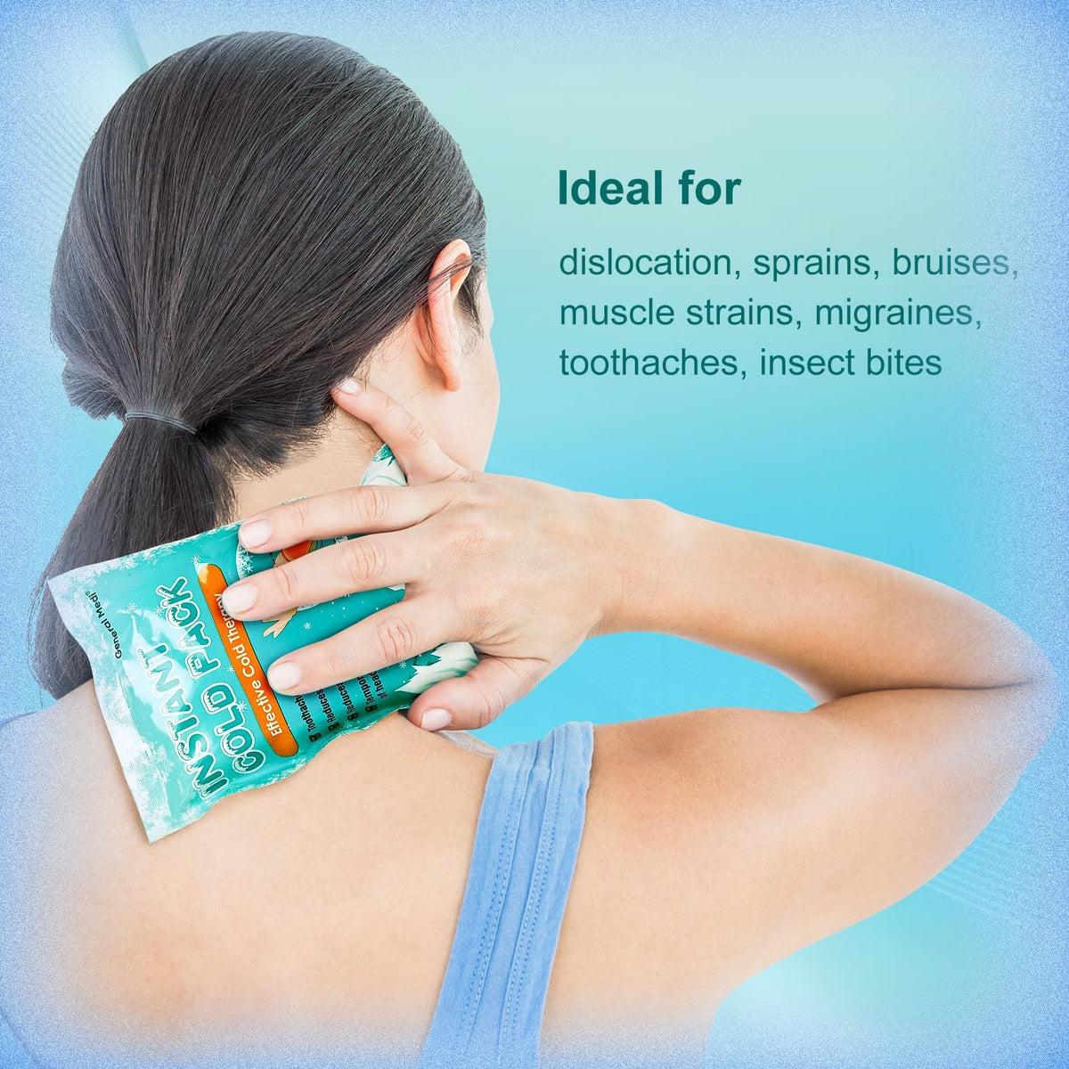 General Medi Instant Ice Cold Pack (4”x 5.5”) – 25 Packs Disposable Cold Therapy Ice Packs for Pain Relief, Swelling, Inflammation, Sprains, Toothache – for Athletes & Outdoor Activities