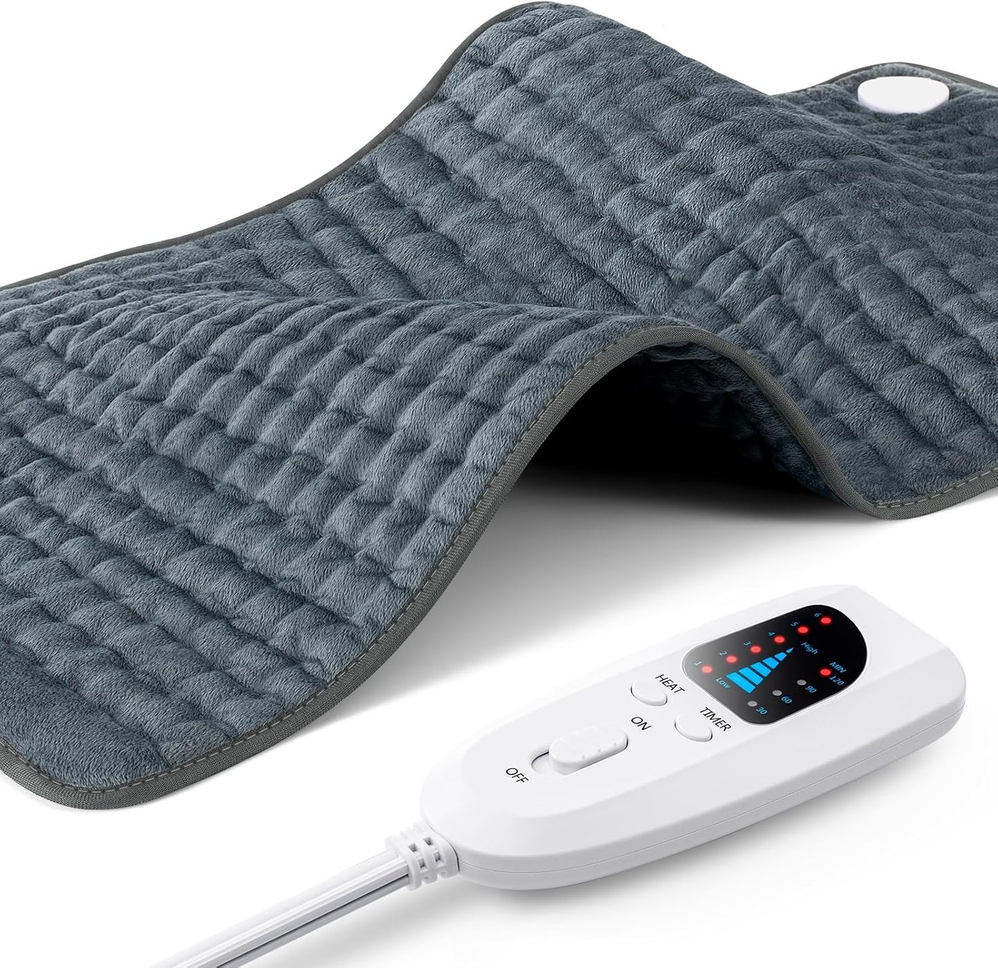 17"x33" Heating Pad XXXL for Back Pain, Extra Large Heated Pad for Neck/Shoulders/Legs/Knees/Feet/Cramps, Birthday Fathers Mothers Day Gifts for Mom Dad Women Men Grandma Her, 6 Heat Settings Auto-Off