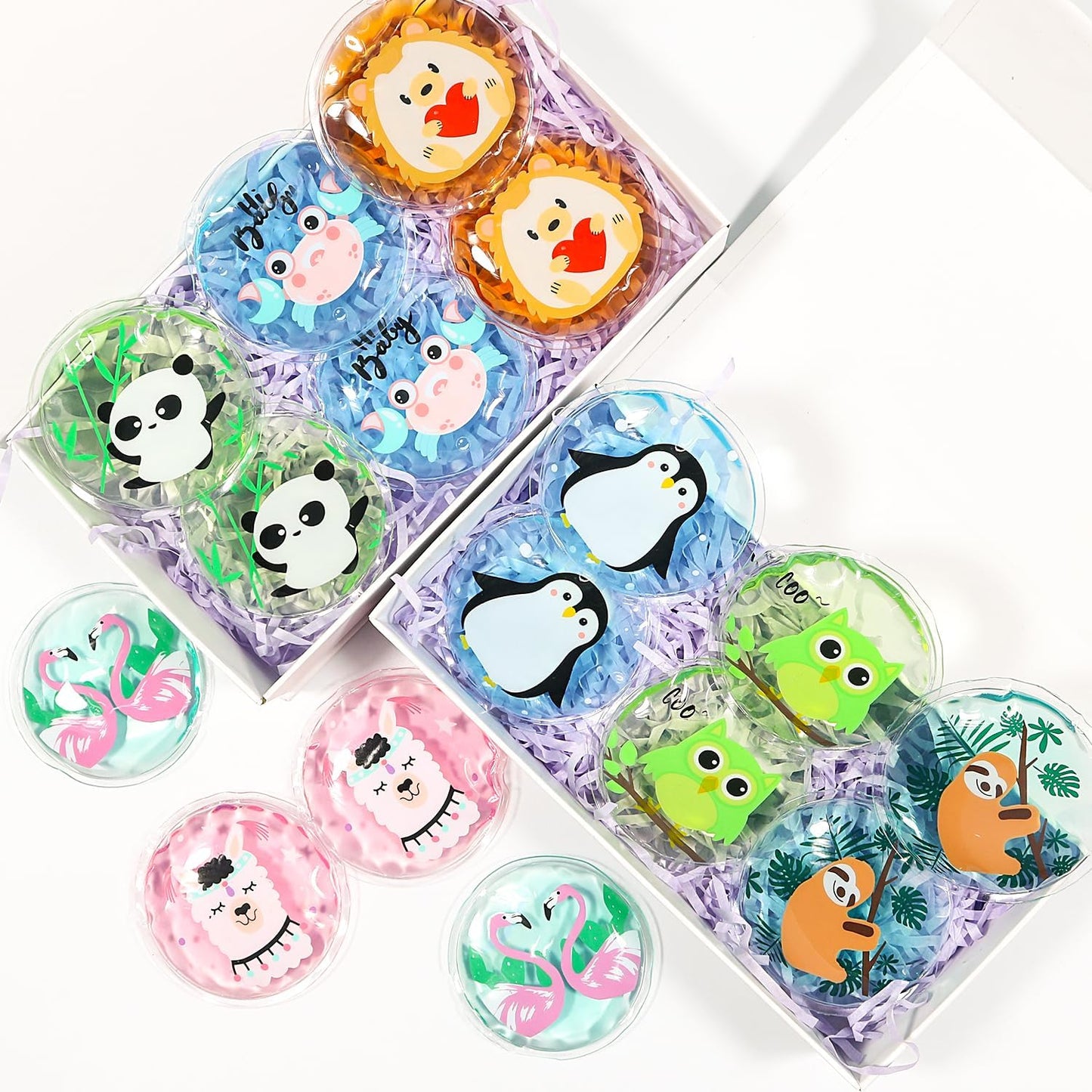 4PCS Gel Eye Ice Pack Set Reusable, Cold and Hot Compress for Eyes, Ice Pack for Eyes, Cooling Eye Pads for Eye Strain, Swelling, Redness, Dark Circles, Puffy Eyes, and Eye Recovery Surgery.