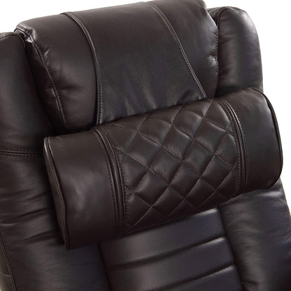Octane Seating Pillow for Recliner Chairs | Diamond Stitching | Brown Italian Leather