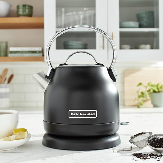 KitchenAid 1.25L Electric Kettle KEK1222, Empire Red | Removable Lid for Easy Filling, Stainless Steel Design, Convenient Pouring Spout, Compact Design