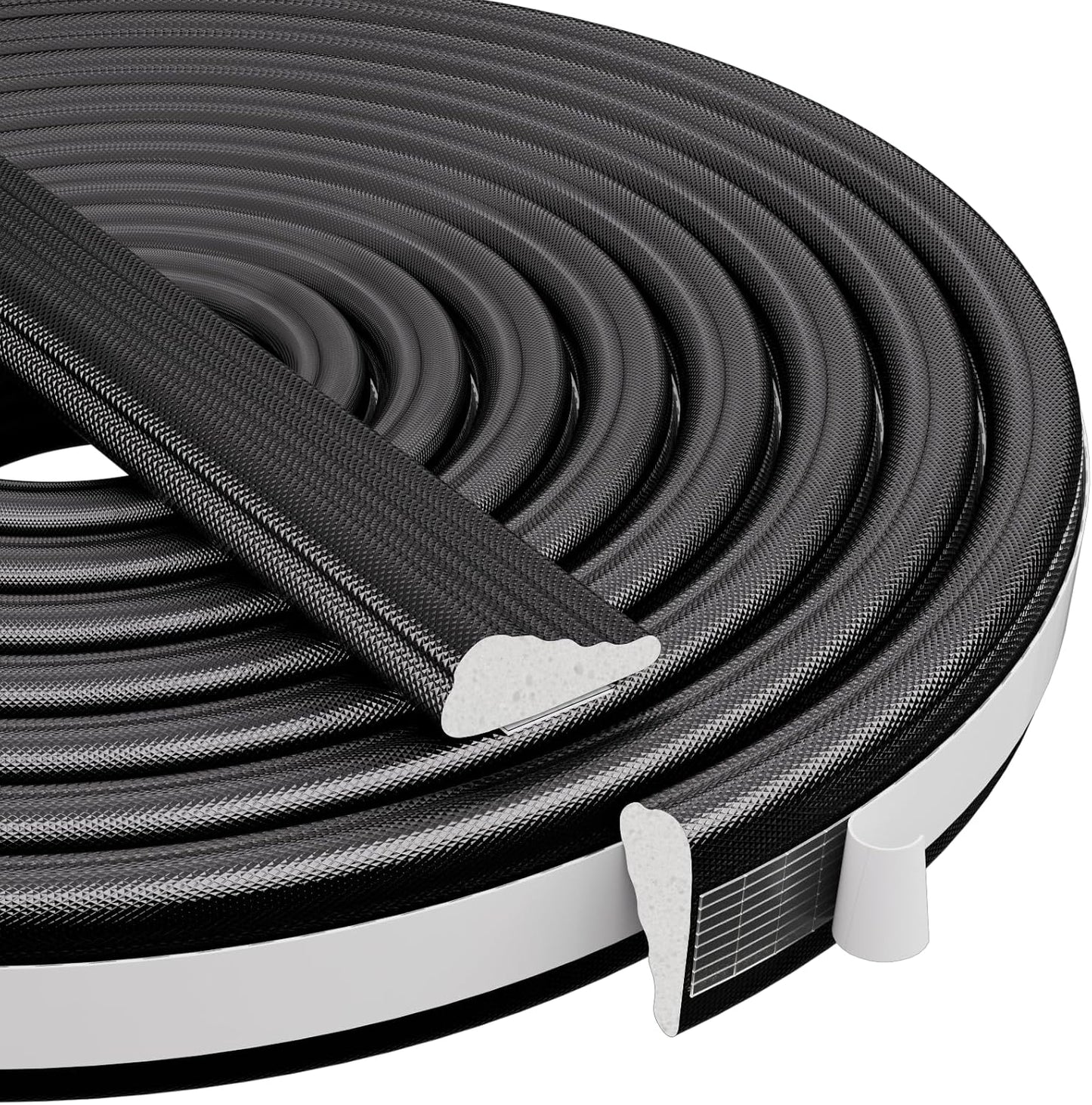 Kneelisa 118” Wedge-Shape Foam Window Weather Stripping Door Seal | Soundproofing Frame Winter Insulation Strip,Noise Cancelling Window Inserts,Door Gap Filler Light Blocker,White