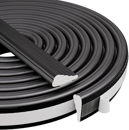 Kneelisa 118” Wedge-Shape Foam Window Weather Stripping Door Seal | Soundproofing Frame Winter Insulation Strip,Noise Cancelling Window Inserts,Door Gap Filler Light Blocker,White