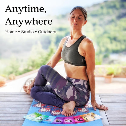 Asana Moon Premium Yoga Cards – Deck with Over 120 Yoga Poses – Yoga Sequencing Deck with Yoga Cues and Sanskrit Names for Beginners and Teachers – Unique Yoga Gift for Women or Any Yoga Lover