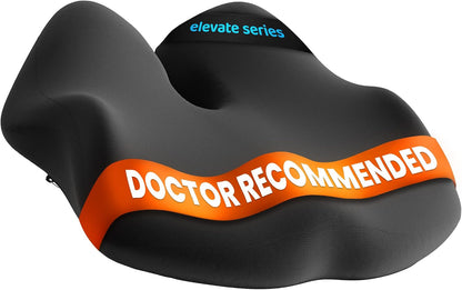 Everlasting Comfort Doctor Recommended Memory Foam Seat Cushion for Office Chairs & Car - Ergonomic Office Desk Accessories - Cushions for Tailbone Pain Relief, Sciatica & Back Support Pillow