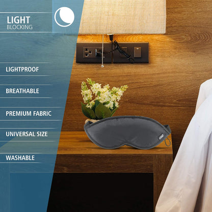 Lewis N. Clark Comfort Sleep Mask | Eye Mask for Travel | Comfortable & Breathable | Light Blocking & Adjustable | Light Blue