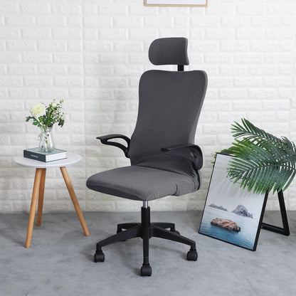 FORCHEER Office Chair Armrest Cover with Zipper 15inch Stretchable Water Resistant Computer Office Chair Arm Rest Slipcover for Desk Chairs Arm 2Pack-Army Green