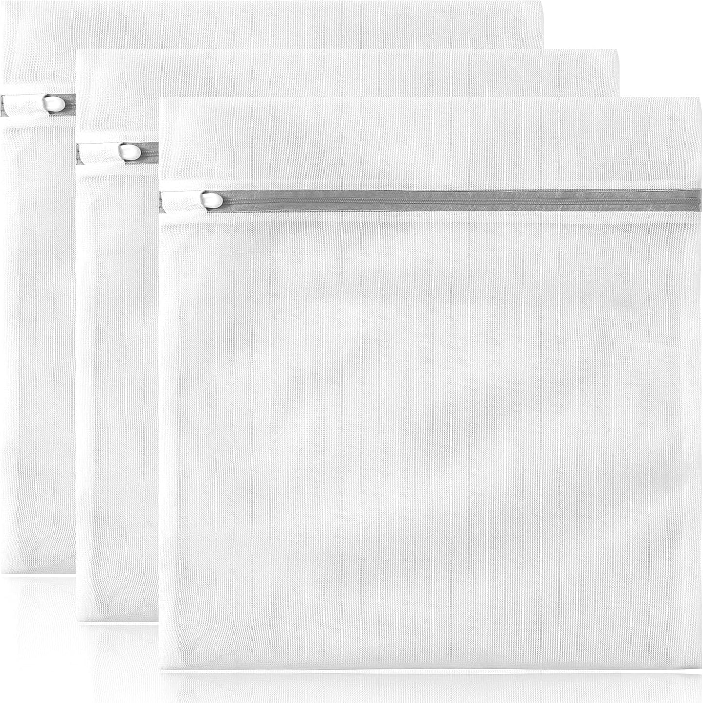 10 Pack Mesh Laundry Bags for Delicates with Non Rust Zipper- MDSXO White Laundry Bags Mesh Wash Bags, Easy Fit Bra, Sock,Lingerie,Sneaker,Baby Laundry for Washing Machine Travel Storage[1XL/3L/3M/3S]