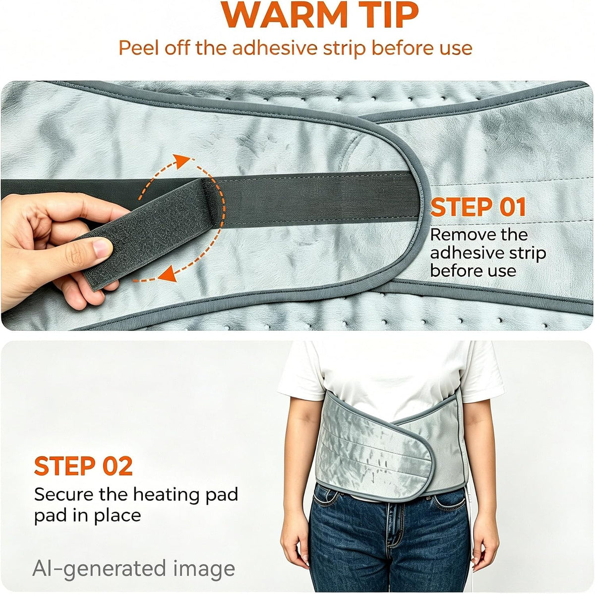 IGXHAVIZ Heating Pad with Adjustable Belt