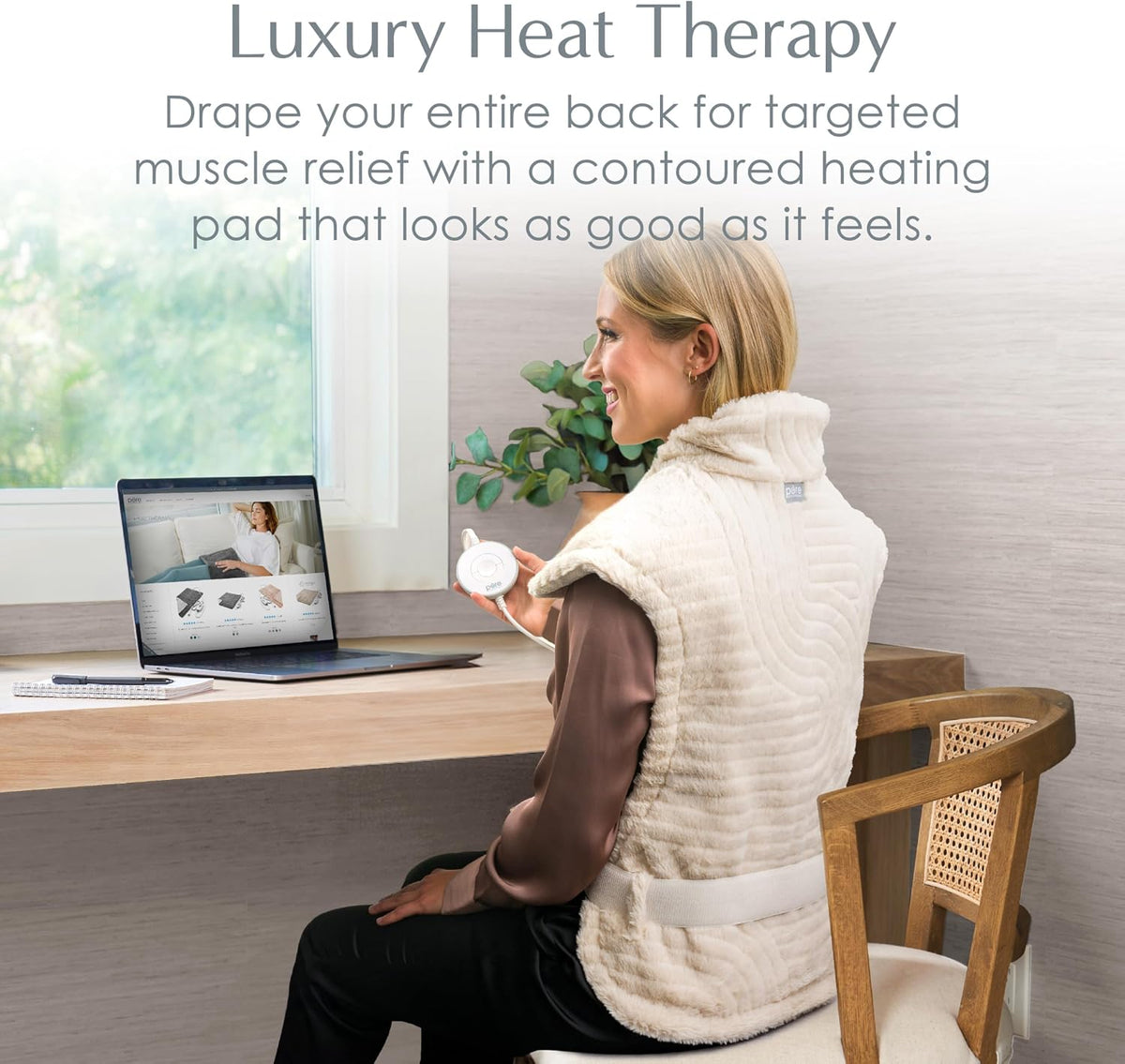 Pure Enrichment PureRadiance Back & Neck Luxury Heating Pad, 6 Settings