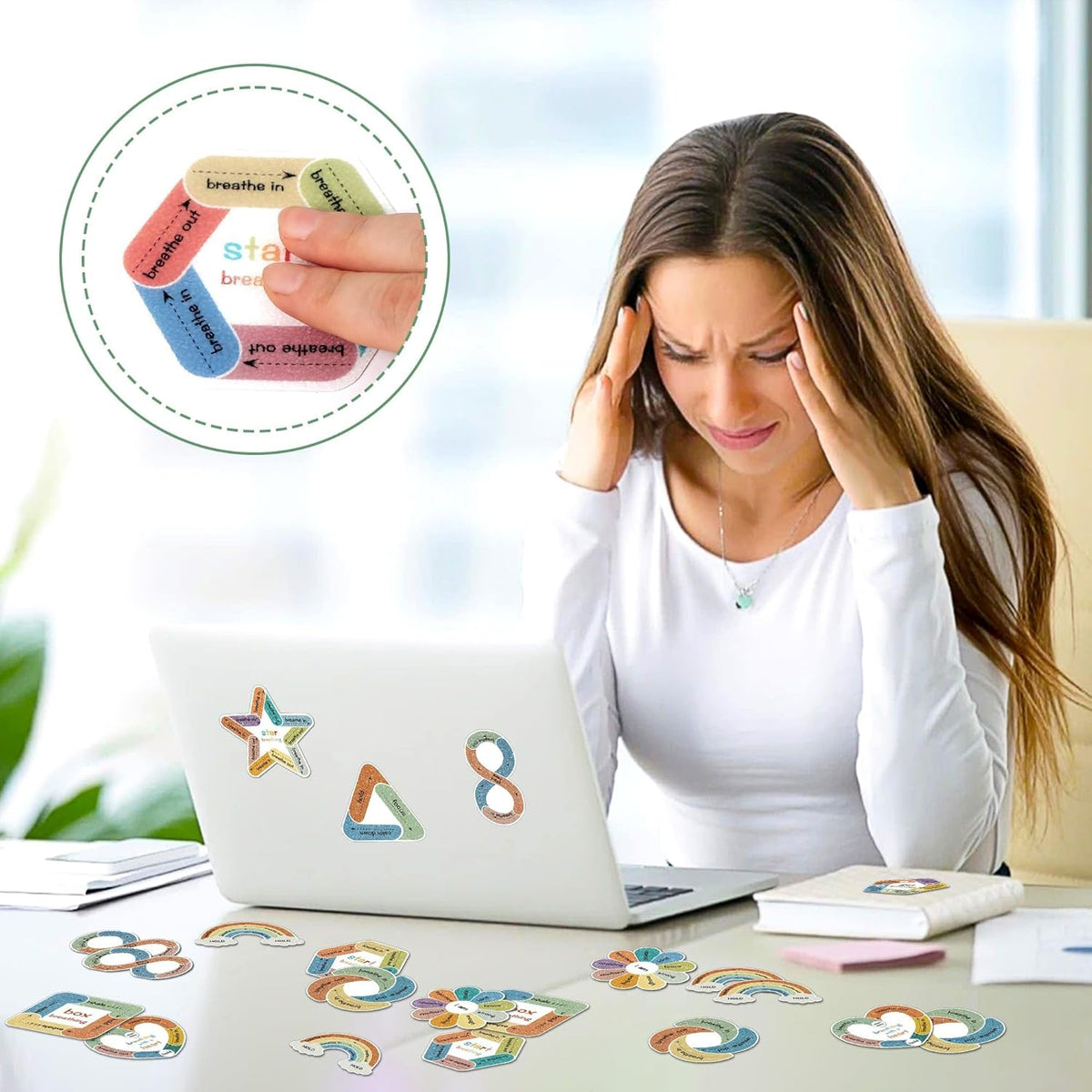150Pcs Calm Stickers Anxiety Sensory Stickers Anxiety Relief Items(150)