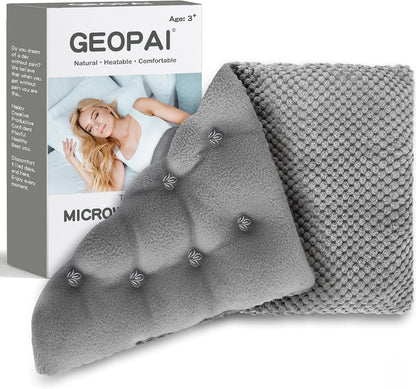 Microwavable Heating Pads 15 * 9", Weighted Moist Microwave Heat Pad for Cramps Neck Shoulder, Back Pain Relief, Warm Compress Rice Bean Bag Hot Pack for Muscles Ache, Joints, Unscented