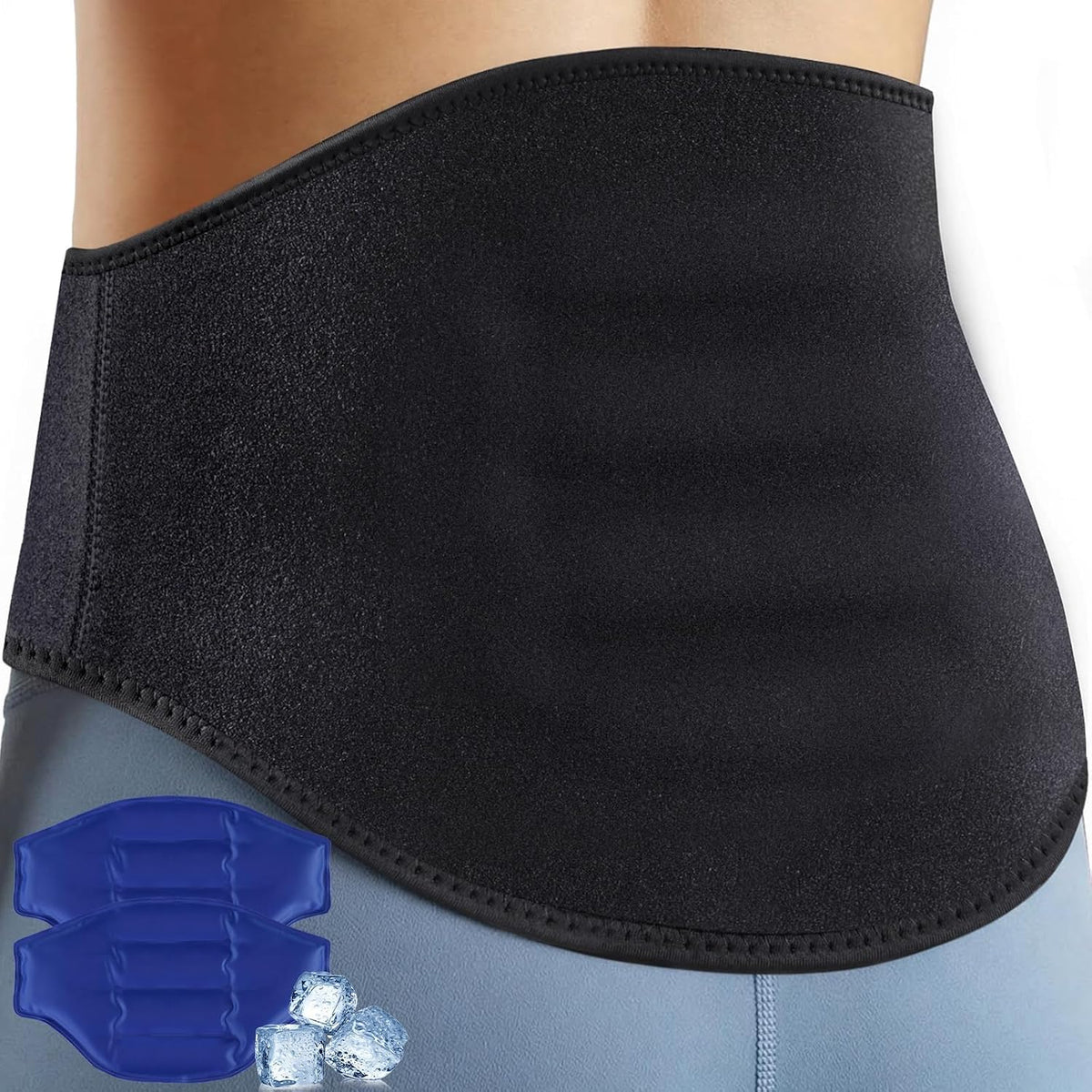 Ice Pack for Back Pain Relief with Extension Band