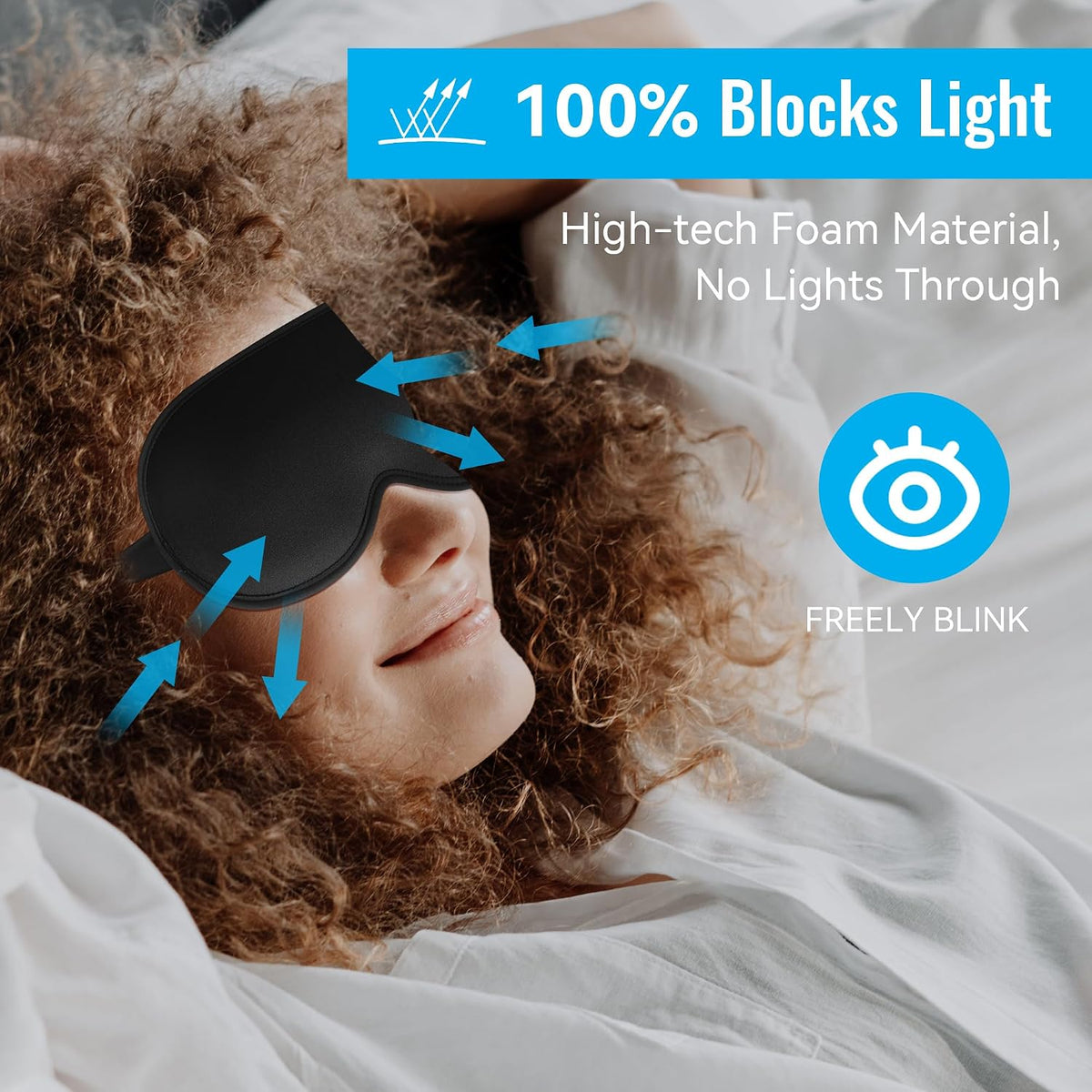 Sleep Mask for Lash Extensions, 3D Contoured Weighted Eye Cover