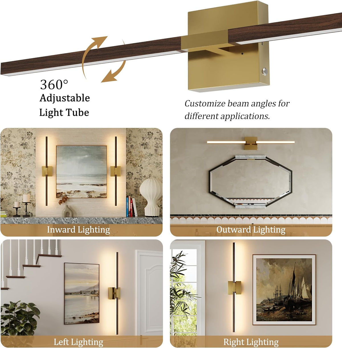 Rayogale Black Battery Operated Wall Sconce with Remote Control 8000mAh