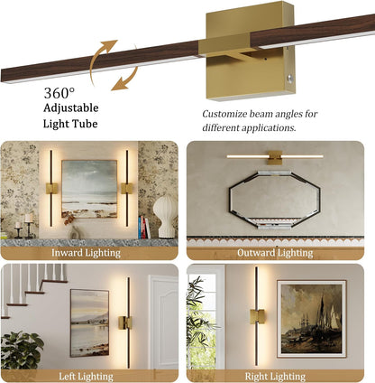 Rayogale Black Battery Operated Wall Sconce with Remote Control 8000mAh