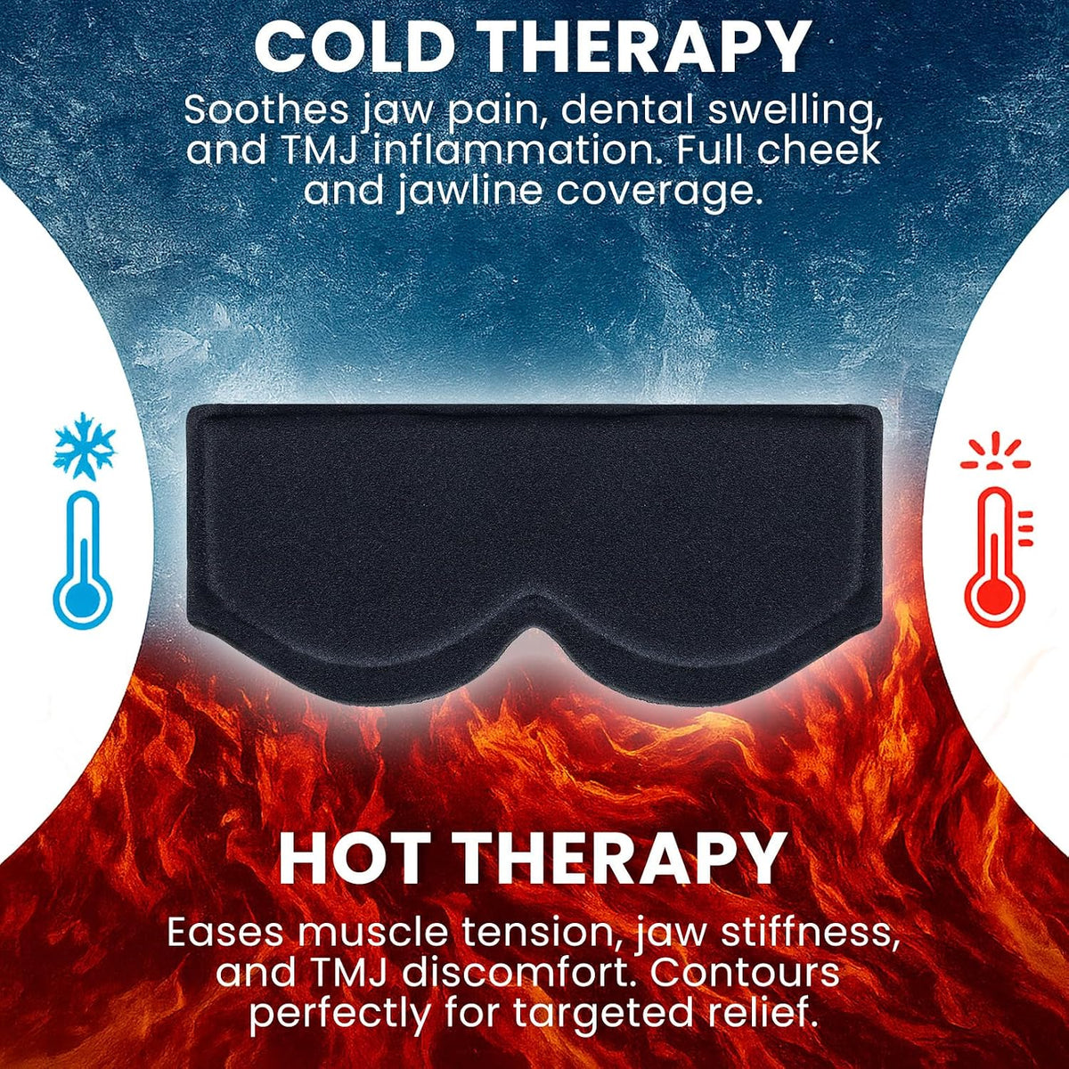 Vive Jaw Ice Pack Wrap for Face & Oral Surgery - Wisdom Teeth Ice Head Mask