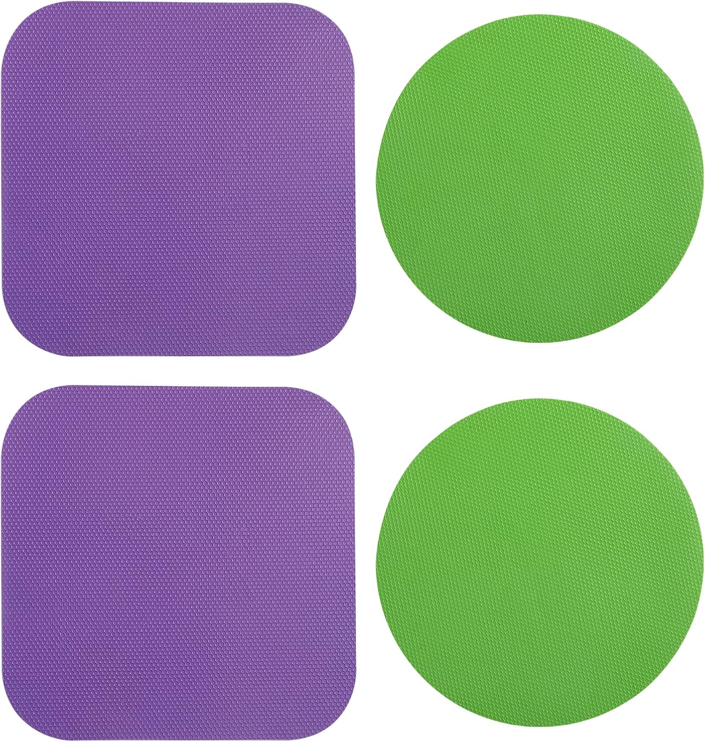 LUTER 4pcs Jar Opener Gripper Pad for Seniors with Weak Hands, Rubber | Multi-function Silicone Bottle Opener Lid Cap Rubber Gripper Pads Kitchen Coasters Gadgets, Light Blue, Green