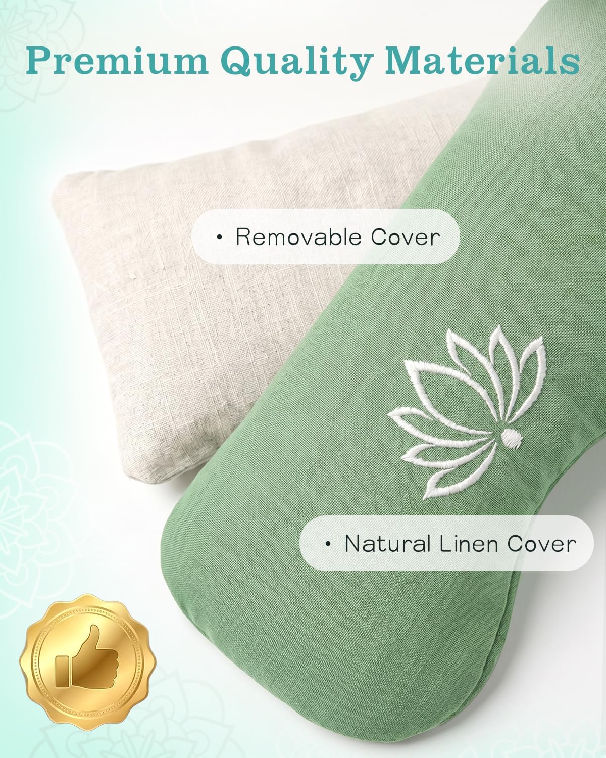 Hihealer Weighted Lavender Eye Pillow, Linen Flaxseed Eye Mask for Sleeping