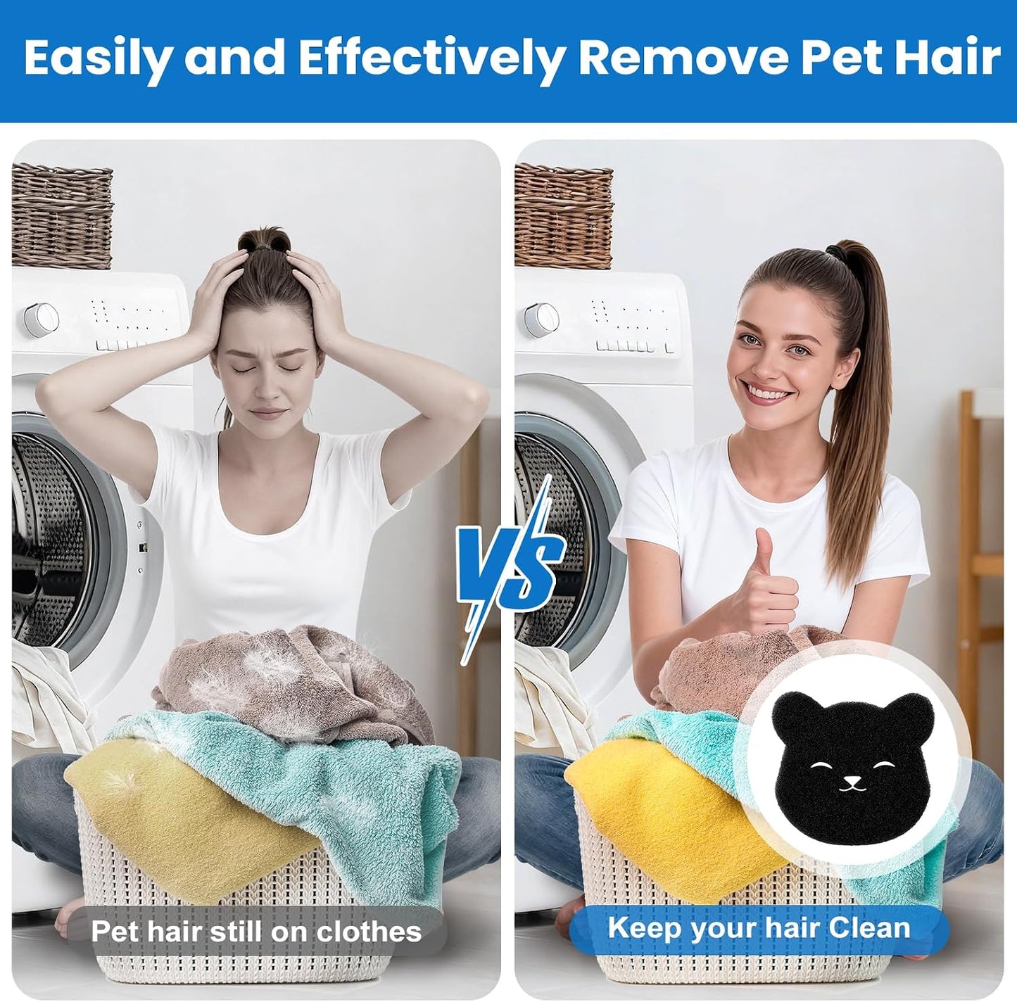 Pet Hair Remover for Laundry, 2026 Upgraded Pet Hair Catcher for Washing Machine, Reusable Dryer Pet Hair Balls and Lint Traps,Effective Dog Cat Fur Cleaner for Bedding,Blankets,Couch,Clothes (4 Pack)