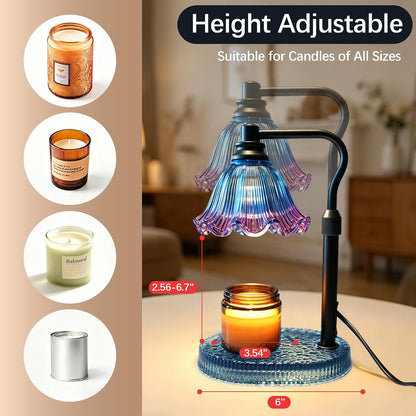 Candle Warmer Lamp with Timer and Dimmer, Adjustable Height Design