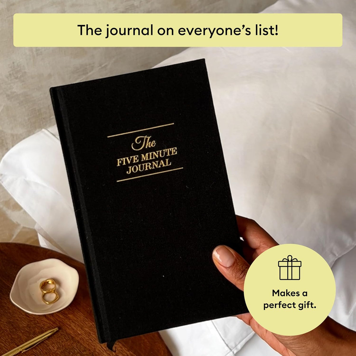 Intelligent Change The Five Minute Journal - Original Daily Gratitude Journal for Women & Men - Mindfulness, Happiness & Daily Reflection - Undated Planner - Affirmation Journal - Gifts for Women