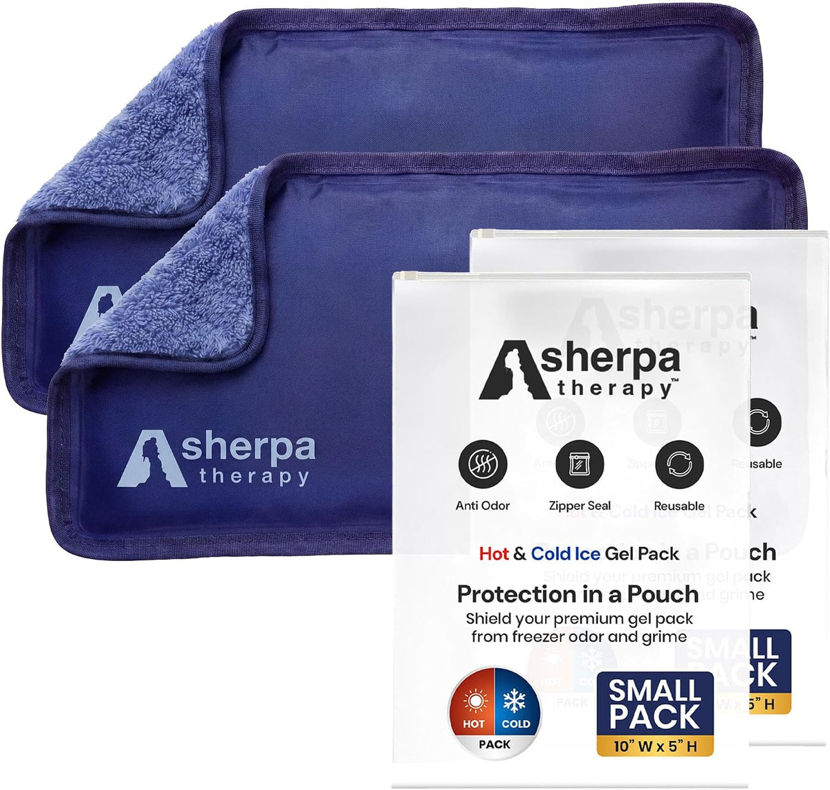 Medium Flexible Gel Ice Packs Reusable - Hot and Cold Soft Ice Packs for Injuries Reusable for Ankle, Arm, Foot, Leg, Back Pain Relief - 8" x 12" - Purple