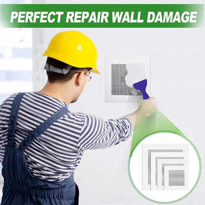 Drywall Repair Kit, 13 Piece Aluminum Wall Repair Patch Kit, 2/4/6/8 inch Aluminum Drywall Patch, Quick Fix Plaster
