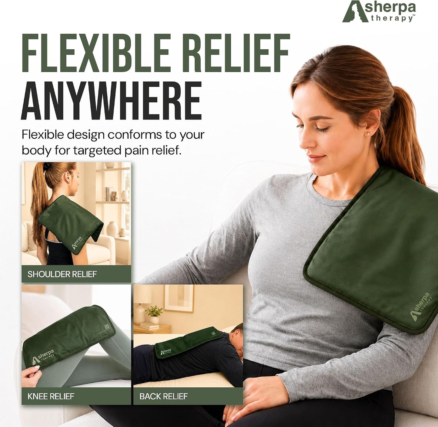 Medium Flexible Gel Ice Packs Reusable - Hot and Cold Soft Ice Packs for Injuries Reusable for Ankle, Arm, Foot, Leg, Back Pain Relief - 8" x 12" - Purple