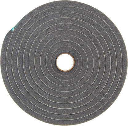 MD Building Foam Window Seal for Ex-Large Gaps, Gray, 17ft | Open-Cell Polyurethane Foam, Self-Adhesive Backing, Cut-to-Length Scissors, Seals Drafts Moisture Dust Insects