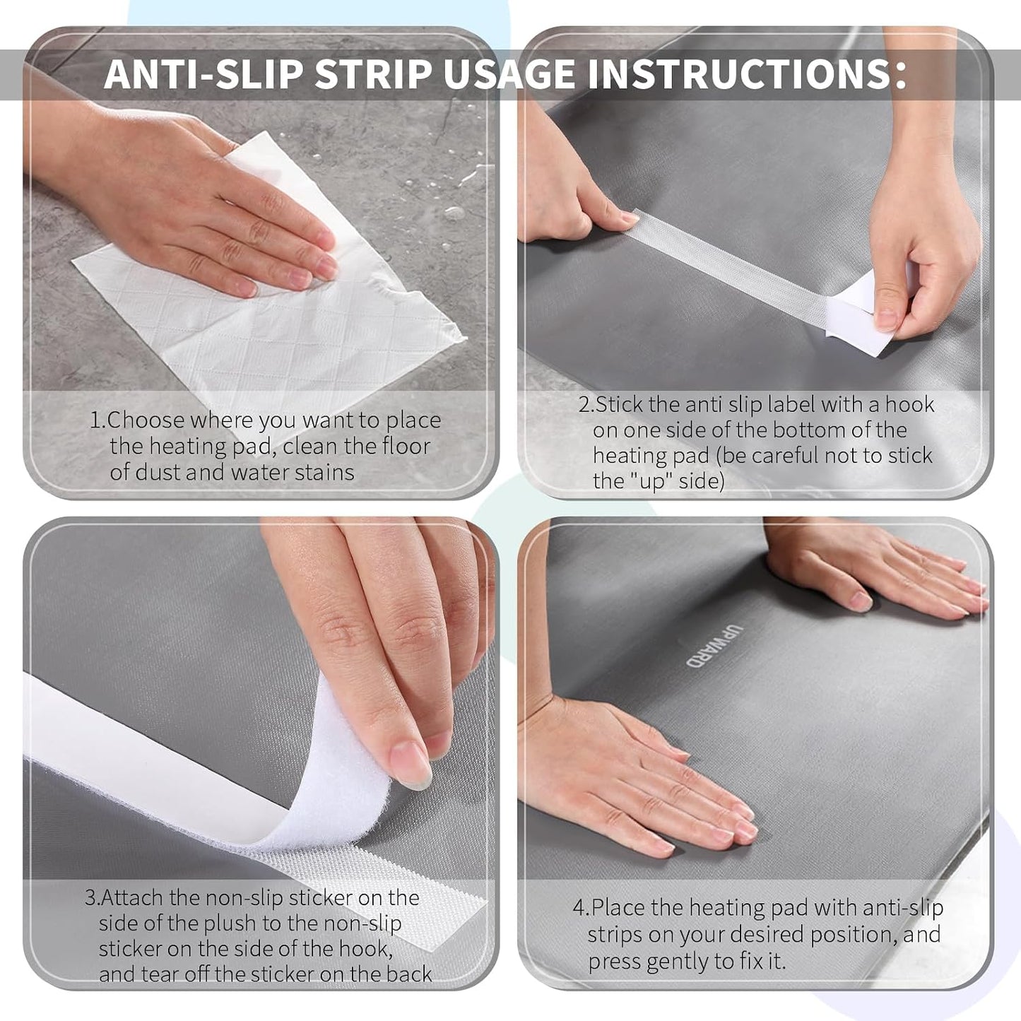 Yimobra Heating Pad for Bathroom Rugs, with Memory Function, Adjustable Temperature (32-146℉) and Time (1-24h),Keep Dry Bathroom Bath Mat in Winter Every Day, Waterproof, 25"x17.5"