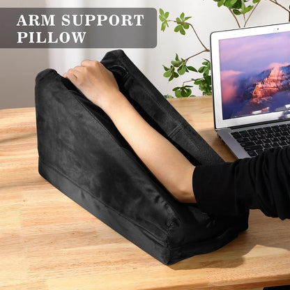 Buryeah Dark Gray Arm Elevation Pillow 2 Pocket, Plush Material