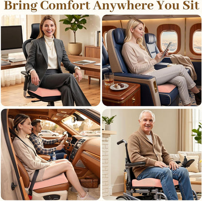 TranquilRelax Memory Foam Seat Cushion for Office Chair, 3-Inch, Black