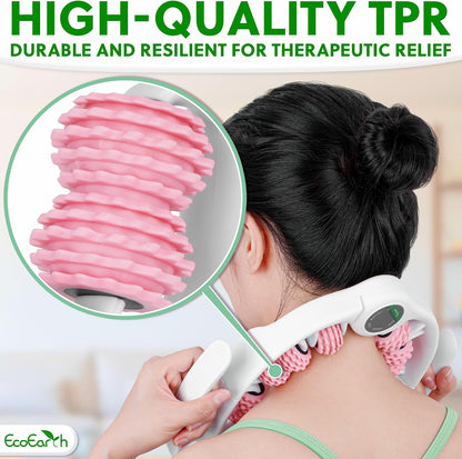 EcoEarth - Myofascial Release Cellulite Massager - Green - Lymphatic Drainage Massage Roller - Handheld Deep Tissue Massage Therapy Tool for Men and Women - Reduce Appearance of Cellulite