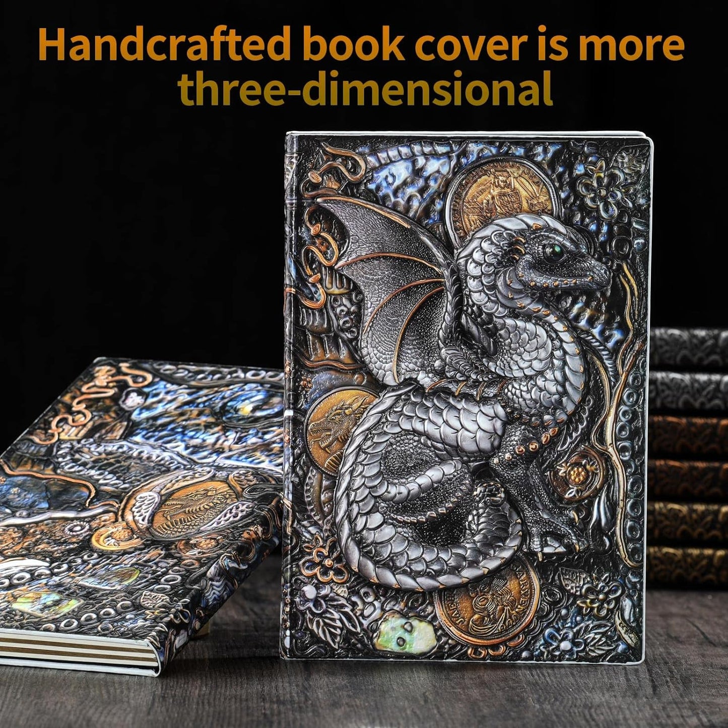 QXMGCBOK Folding Book Lamp Dragon Night Light | Book Light as Gifts for Book Lovers,Portable Bedside Light 3 Colors