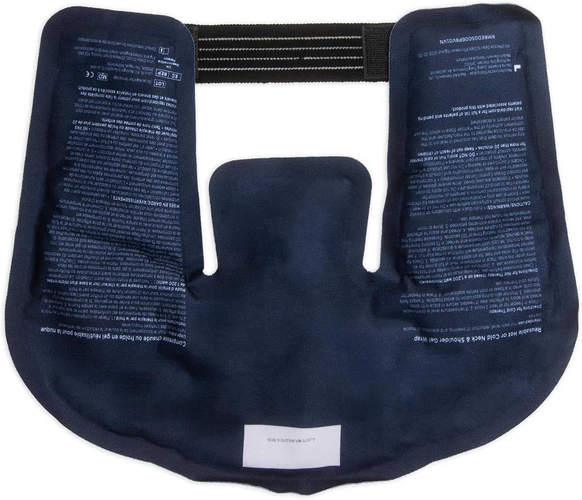 Rapid Relief Reusable Hot or Cold Neck and Shoulder Gel Wrap, Muscle Aches