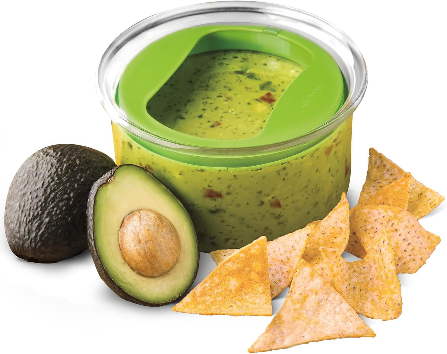 ProKeeper Fresh Guacamole Storage Container with Airtight Lid, 4-Cup, Green | Airtight Seal Prevents Browning, Holds 4 to 5 Avocados Worth of Guac, BPA-Free and Dishwasher Safe