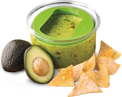 ProKeeper Fresh Guacamole Storage Container with Airtight Lid, 4-Cup, Green | Airtight Seal Prevents Browning, Holds 4 to 5 Avocados Worth of Guac, BPA-Free and Dishwasher Safe