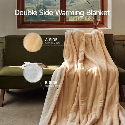 GOTCOZY Heated Blanket-Soft Plush Electric Blanket 50"X60"(Grey)