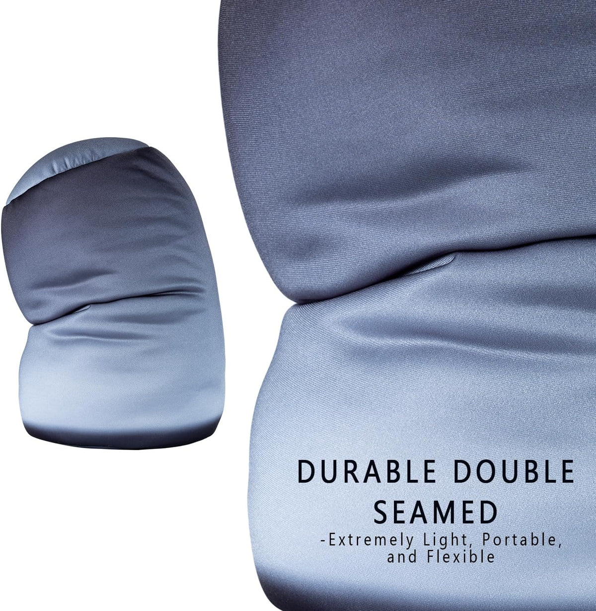 Squishy Microbead Neck Pillow, 7Inch x 12Inch Soft Travel Body Bed Pillow Bean Pillow for Kids Adult Chair Sleeping Car Seat, Fun Dormroom (Sky Blue)