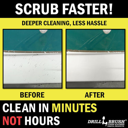 Yellow Drill Brush Attachments for Cleaning Shower, Grout Lines, Bathroom | Grout Cleaner Drillbrush Kit - Rotary Scrub Brush Tile Cleaner Drill Attachment for Crevices - Bathroom Tile Scrubber Set