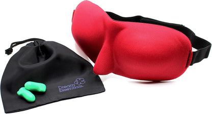 Dream Essentials Sweet Dreams Contoured Sleep Mask Kit, Royal Blue Eye Mask for Sleeping with Travel Pouch, Earplugs, Lash Space, Quick Release Strap, Light Blocking Travel Accessories Gift Set | Royal Blue contoured sleep mask kit with pouch, earplugs,