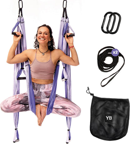 Swing Set for Back Pain Relief & Inversion Therapy | Easy setup indoor or outdoor, Adjustable straps, 600lb capacity, Carrying bag included, Free online tutorials